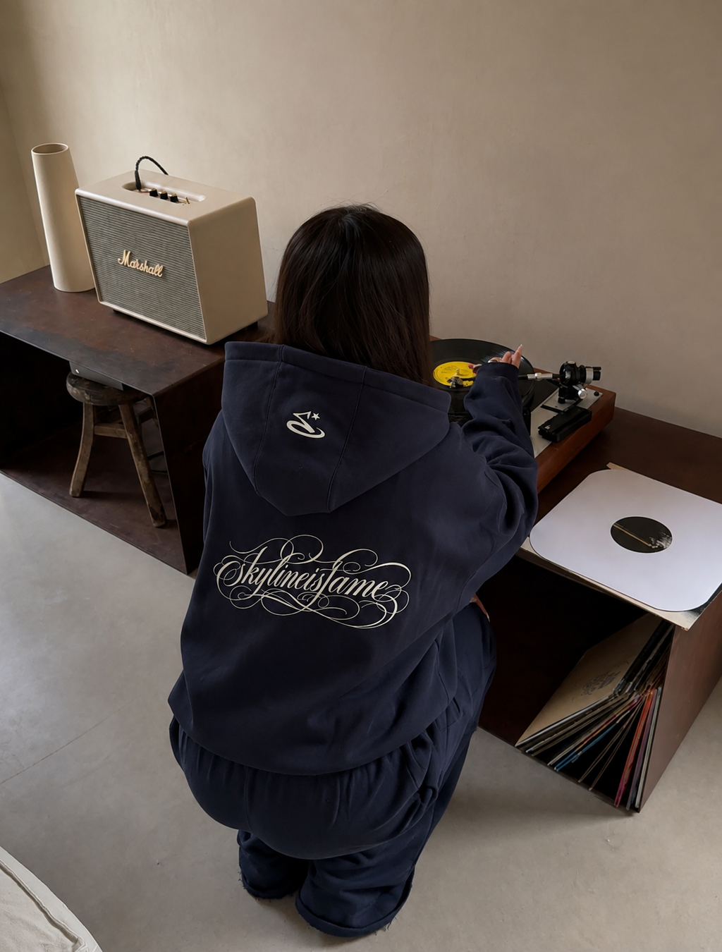 HOODIE SKYFAME MARINE BLUE
